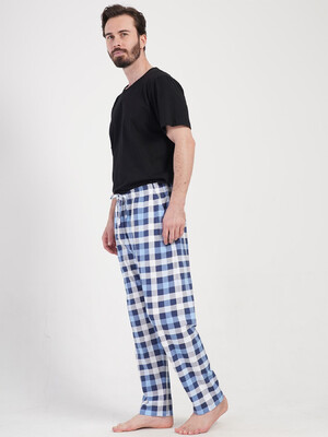 Купить Бавовняні домашні штани чоловічі в клітинку VIENETTA MAN 4085092754 в Украина в Lingerie.ua - Одяг для дому та відпочинку, Фото 2