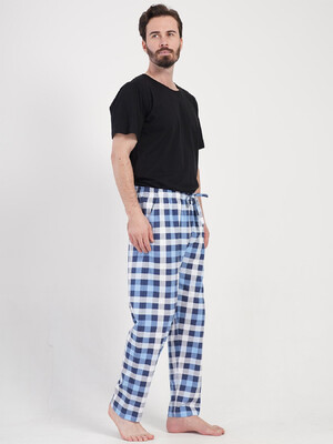 Купить Бавовняні домашні штани чоловічі в клітинку VIENETTA MAN 4085092754 в Украина в Lingerie.ua - Одяг для дому та відпочинку, Фото 3