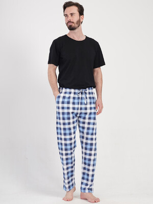 Купить Бавовняні домашні штани чоловічі в клітинку VIENETTA MAN 4085092754 в Украина в Lingerie.ua - Одяг для дому та відпочинку, Фото 5