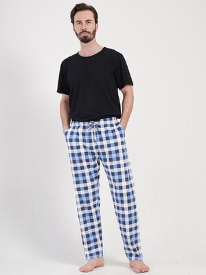 Купить Бавовняні домашні штани чоловічі в клітинку VIENETTA MAN 4085092754 в Украина в Lingerie.ua - Одяг для дому та відпочинку, Фото 7