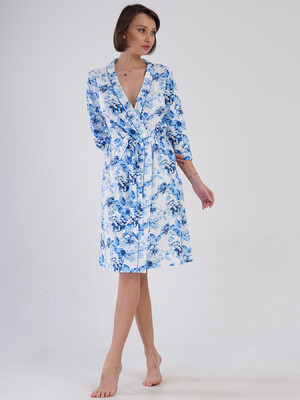 Купить Хлопковый халат на запах с карманами VIENETTA 4084210074 в Украина