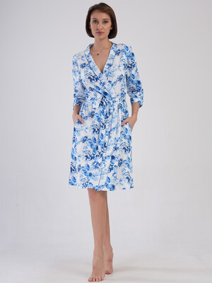 Купить Бавовняний халат на запах з кишенями VIENETTA 4084210074 в Украина в Lingerie.ua - Одяг для дому та відпочинку, Фото 2