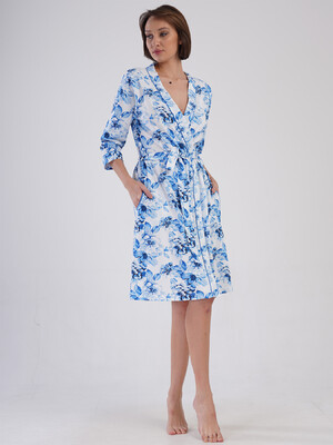 Купить Бавовняний халат на запах з кишенями VIENETTA 4084210074 в Украина в Lingerie.ua - Одяг для дому та відпочинку, Фото 4