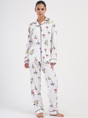 Купить Хлопковая классическая женская пижама на пуговицах VIENETTA 4050350952 в Украина в Lingerie.ua - Одяг для дому та відпочинку, Фото 1