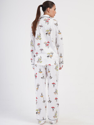 Купить Хлопковая классическая женская пижама на пуговицах VIENETTA 4050350952 в Украина в Lingerie.ua - Одяг для дому та відпочинку, Фото 3