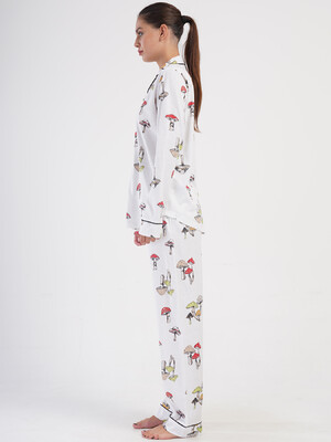 Купить Хлопковая классическая женская пижама на пуговицах VIENETTA 4050350952 в Украина в Lingerie.ua - Одяг для дому та відпочинку, Фото 4