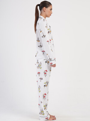 Купить Хлопковая классическая женская пижама на пуговицах VIENETTA 4050350952 в Украина в Lingerie.ua - Одяг для дому та відпочинку, Фото 5