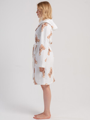 Купить Байковый халат женский на запах с капюшоном VIENETTA 5021690566 в Украина в Lingerie.ua - Одяг для дому та відпочинку, Фото 6