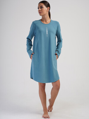 Хлопковая домашняя туника большого размера VIENETTA PINK 4040230000