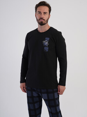 Купить Байковый домашний костюм с длинным рукавом VIENETTA MAN 5031810826 в Украина в Lingerie.ua - Одяг для дому та відпочинку, Фото 5