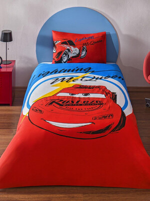 Купить Комплект постільної білизни TAC Disney Cars Mcqueen простирадло на гумці в Украина