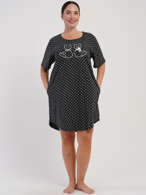 Хлопковая туника с коротким рукавом VIENETTA 5080280451