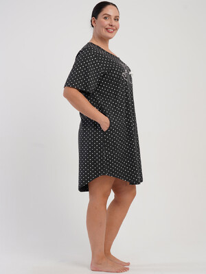 Купить Бавовняна туніка з коротким рукавом VIENETTA 5080280451 в Украина в Lingerie.ua - Одяг для дому та відпочинку, Фото 3