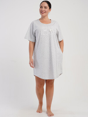 Купить Бавовняна туніка з коротким рукавом VIENETTA 5080280451 в Украина в Lingerie.ua - Одяг для дому та відпочинку, Фото 4
