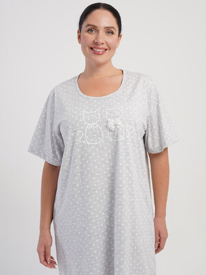 Купить Бавовняна туніка з коротким рукавом VIENETTA 5080280451 в Украина в Lingerie.ua - Одяг для дому та відпочинку, Фото 6