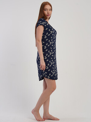 Купить Домашня туніка з віскози з коротким рукавом VIENETTA 5080370043 в Украина в Lingerie.ua - Одяг для дому та відпочинку, Фото 2