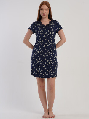 Купить Домашня туніка з віскози з коротким рукавом VIENETTA 5080370043 в Украина в Lingerie.ua - Одяг для дому та відпочинку, Фото 4