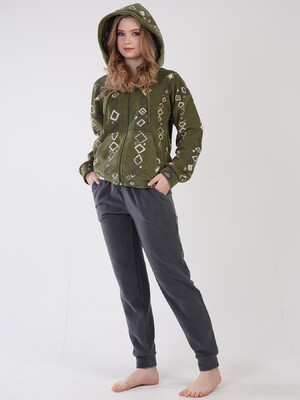 Купить Флісовий костюм жіночий з капюшоном VIENETTA 3041570282 в Украина в Lingerie.ua - Одяг для дому та відпочинку, Фото 6