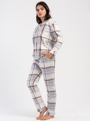 Купить Флісова класична піжама з довгим рукавом VIENETTA 1618381117 в Украина в Lingerie.ua - Одяг для дому та відпочинку, Фото 7