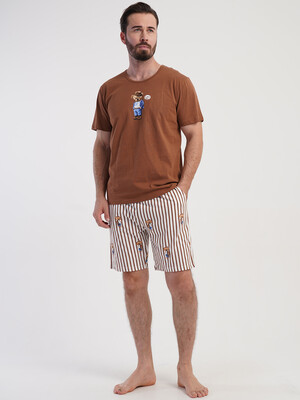 Хлопковый комплект мужской с шортами VIENETTA MAN 5080157715