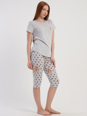 Купить Хлопковый комплект из футболки и капри VIENETTA 5080240566 в Украина в Lingerie.ua - Одяг для дому та відпочинку, Фото 3