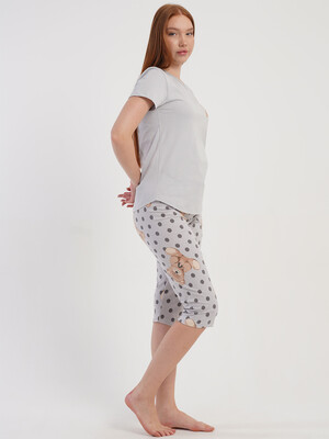 Купить Хлопковый комплект из футболки и капри VIENETTA 5080240566 в Украина в Lingerie.ua - Одяг для дому та відпочинку, Фото 4