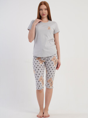 Купить Хлопковый комплект из футболки и капри VIENETTA 5080240566 в Украина в Lingerie.ua - Одяг для дому та відпочинку, Фото 6