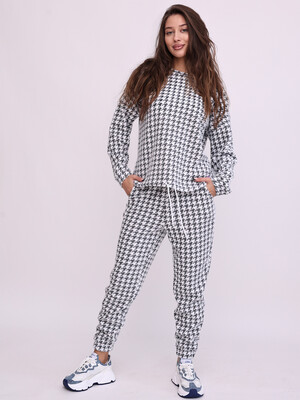 Теплый шерстяной костюм из свитшота и брюк LINGERIE 170834