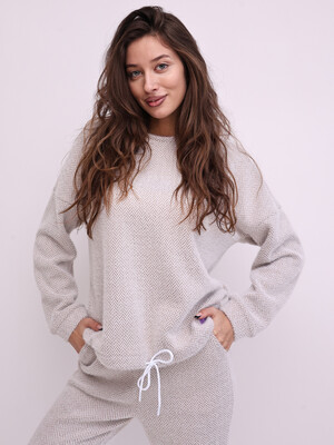 Купить Теплый шерстяной костюм из свитшота и брюк LINGERIE 170834 в Украина в Lingerie.ua - Одяг для дому та відпочинку, Фото 2