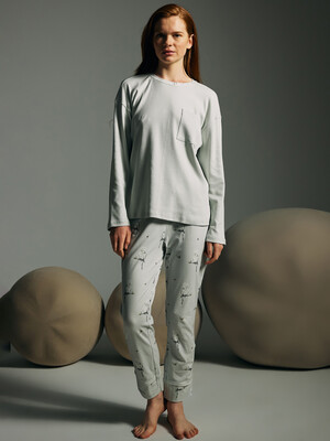 Купить Хлопковый домашний комплект с длинным рукавом HAYS 62247 в Украина в Lingerie.ua - Одяг для дому та відпочинку, Фото 4