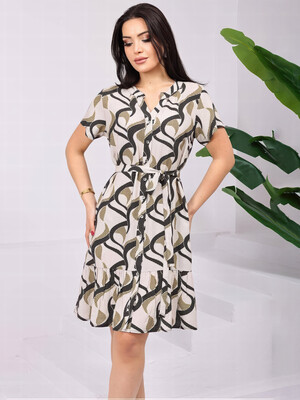 Купить Летнее платье на пуговицах с коротким рукавом JEN 06704 в Украина в Lingerie.ua - Одяг для дому та відпочинку, Фото 1