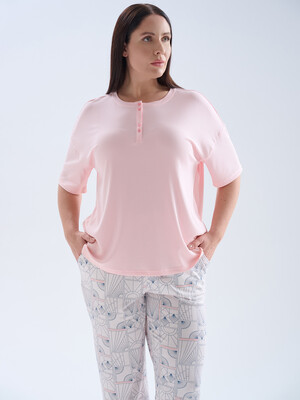 Купить Літній комплект великого розміру з капрі HAYS 70226 в Украина в Lingerie.ua - Одяг для дому та відпочинку, Фото 4