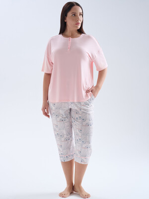 Купить Літній комплект великого розміру з капрі HAYS 70226 в Украина в Lingerie.ua - Одяг для дому та відпочинку, Фото 7