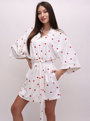 Купить Велюровий халат кімоно короткий LINGERIE 170754-1-П в Украина