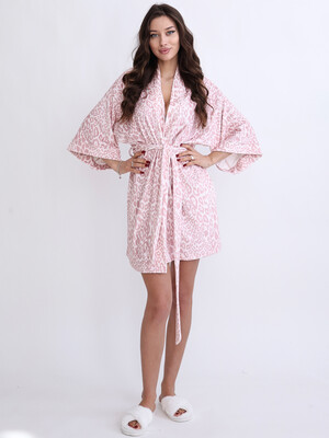 Купить Велюровий халат кімоно короткий LINGERIE 170754-1-П в Украина в Lingerie.ua - Одяг для дому та відпочинку, Фото 7