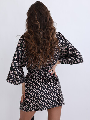 Купить Велюровий халат кімоно короткий LINGERIE 170754-1-П в Украина в Lingerie.ua - Одяг для дому та відпочинку, Фото 5