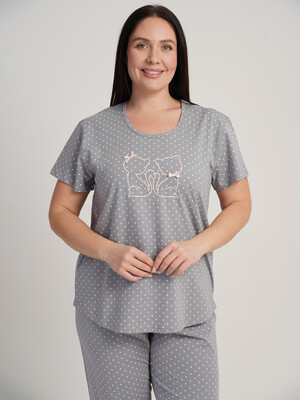 Купить Летний хлопковый комплект большого размера VIENETTA 5110441248 в Украина в Lingerie.ua - Одяг для дому та відпочинку, Фото 5