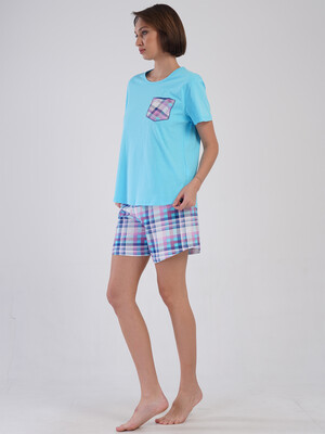 Купить Хлопковый летний костюм женский из футболки и шорт VIENETTA 4091510850 в Украина в Lingerie.ua - Одяг для дому та відпочинку, Фото 4