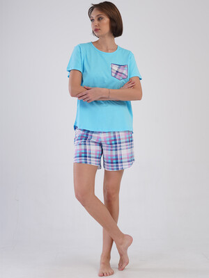 Купить Хлопковый летний костюм женский из футболки и шорт VIENETTA 4091510850 в Украина в Lingerie.ua - Одяг для дому та відпочинку, Фото 6