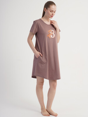 Купить Хлопковая летняя туника с коротким рукавом VIENETTA 6011490000 в Украина в Lingerie.ua - Одяг для дому та відпочинку, Фото 3