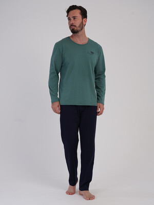 Купить Хлопковый домашний костюм (лонгслив + брюки) VIENETTA MAN 6040720000 в Украина в Lingerie.ua - Одяг для дому та відпочинку, Фото 3