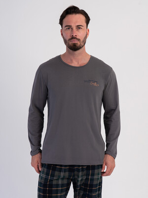Купить Хлопковый домашний костюм (лонгслив + брюки) VIENETTA MAN 6051854612 в Украина в Lingerie.ua - Одяг для дому та відпочинку, Фото 9