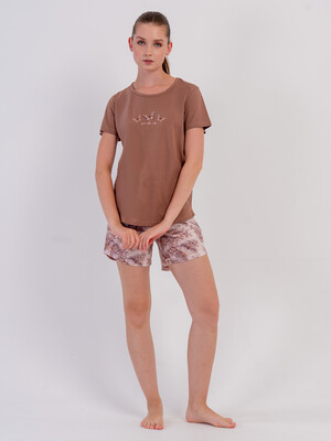 Купить Хлопковый комплект из футболки и шорт VIENETTA 6060787643 в Украина в Lingerie.ua - Одяг для дому та відпочинку, Фото 2