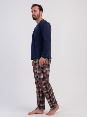 Купить Хлопковый домашний костюм (лонгслив + брюки) VIENETTA MAN 6052891072 в Украина в Lingerie.ua - Одяг для дому та відпочинку, Фото 2