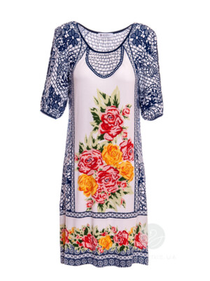 Купить Літня коротка сукня з віскози COCOON Z-18009 в Украина в Lingerie.ua - Одяг для дому та відпочинку, Фото 2