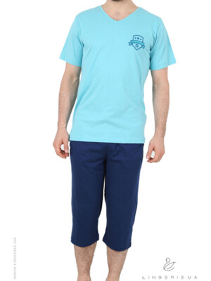 Купить Комплект чоловічий з футболки та капрі GAZZAZ 4030964163 в Украина в Lingerie.ua - Одяг для дому та відпочинку, Фото 3