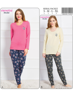 Домашний комплект женский с длинным рукавом VIENETTA 7060044255