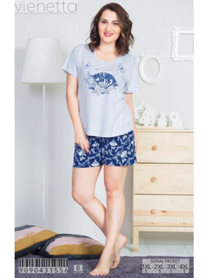 Купить Комплект женский из футболки и шорт VIENETTA 9090431556 в Украина в Lingerie.ua - Одяг для дому та відпочинку, Фото 2