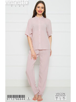 Купить Штапельный женский костюм с брюками VIENETTA 9112786844 в Украина в Lingerie.ua - Одяг для дому та відпочинку, Фото 2