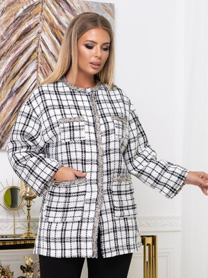 Купить Пальто кейп из твида шанель LINGERIE 170472 в Украина в Lingerie.ua - Одяг для дому та відпочинку, Фото 5